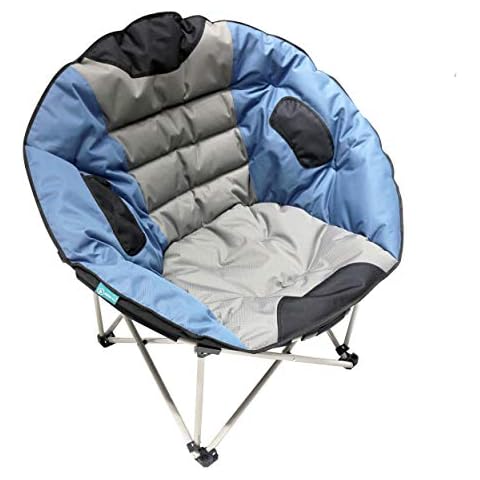 Homecall XXL Camping folding moonchair 600D polyester /rip stop grey/blue Cover