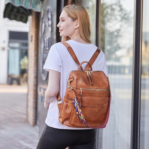 Dora & Liz Womens Backpack Purse Leather Fashion Travel Backpack Purse for Women Designer Ladies Shoulder Bags - Image 3