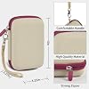 PAIYULE Travel Case Compatible with RG353V/ RG353VS/ R36S Retro Handheld Game Console, Handheld Emulator Storage Holder Organizer, Android Game Console Carrying Bag (Box Only) (Beige)