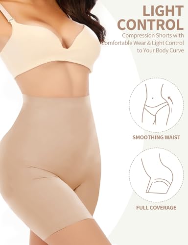 2 Pack Anti Chafing Shorts Women, Seamless Slip Shorts for Under Dresses, Spandex Bike Short for Yoga Workout3