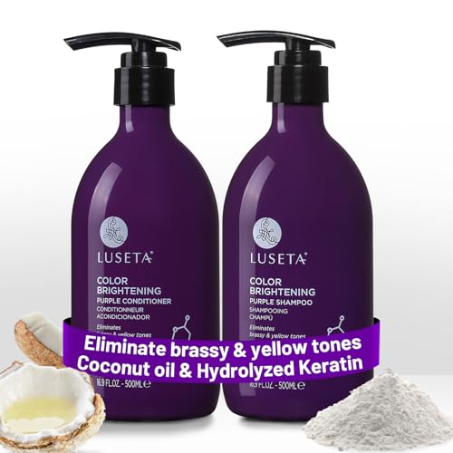 Luseta Purple Shampoo and Conditioner Set for Blonde, Gray - Color Treated Hair - Sulfate Free...