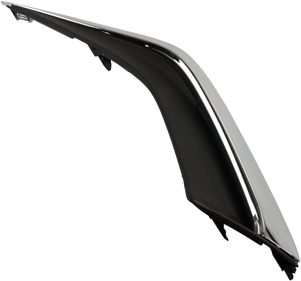 for Lexus ES250/ES350/ES300h 2019 2020 2021 2022 Bumper Cover Molding Driver Side | Front | Plastic | Chrome/Black | Replacement for LX1038128 | 5310606010