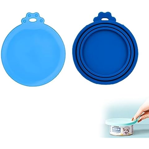 2 Pack Pet Food Can Lids, Keep Food Fresh Universal Silicone Can Covers Fit All Standard Size for Dog Cat Food Can Top Cover