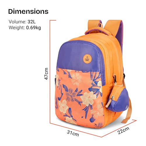 Image of Nasher Miles Polyester Backpack | Ideal for Preschool, Kindergarten, College, School, Office& Travel | Toddler, Girls, Boys, Men, Women
