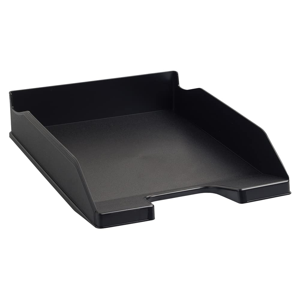 Exacompta - Ref. 113014D - Set of 6 COMBO MIDI ECOBLACK Letter Trays - Dimensions 34.5 x 25.5 x 6.5 cm - for A4 + Documents - Colour Black - Certified Blue Angel