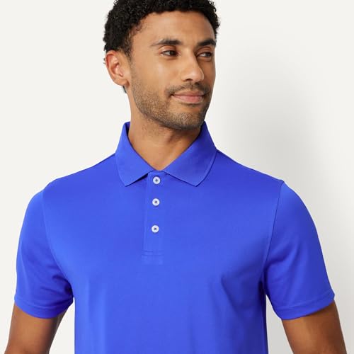 Image of Amazon Essentials Men's Moisture Wicking Golf Polo Shirt, Short Sleeve, Slim-Fit, Quick-Dry