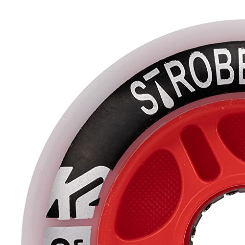 K2 Skate Strobe 80 mm - 2 Pack Light Unisex - Adult Inline Skate Wheels - White - 30G3120 - Image 3