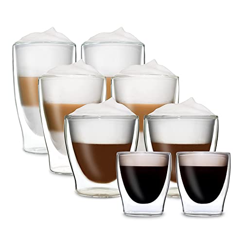 Doppelwandige Gläser DUOS 8er-Set doppelwandige Thermo