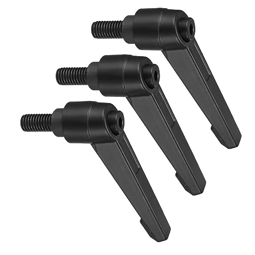 Image of Clamping Lever Handles, M8 x 15mm Male Thread, Adjustable Quick Release Locking Rotating Bolt Knobs Black - (Applications: for Lathe Machinery), 3-Pieces
