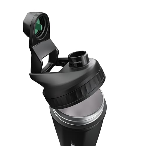 Image of VOLTRX ChillMix Shaker Bottle Insulated Stainless Steel - USB C Rechargeable Electric Protein Shake Mixer, Shaker Cups for Protein Shakes and MealReplacement, Chrome Steel