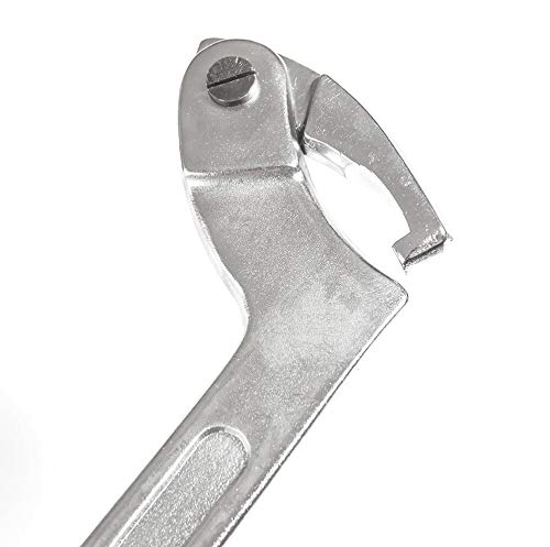 Adjustable C-Spanner Hook Wrench - 51-121mm (2-4.3/4") Capacity, Chrome Vanadium Steel