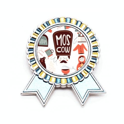 Broche ours marron Matreshkas de culture russe en métal taille M