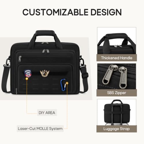 RAINSMORE Tactical Laptop Bag for Men 15.6/17.3 Inch Military Messenger Bag - image 6