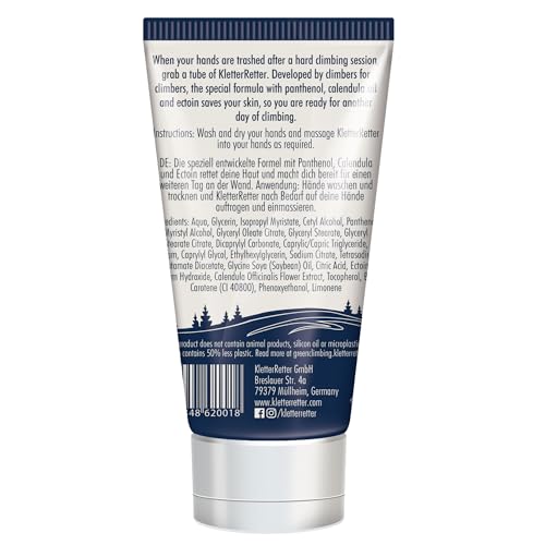 2. Bild von KletterRetter Handcreme für Kletterer und Boulderer 75ml - mit Panthenol, Calendulaöl und Ectoin - Zieht schnell ein und klebt nicht