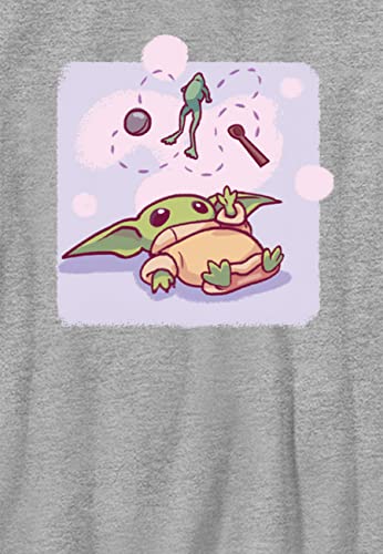 STAR WARS Mandalorian Playing with Food Boy's Heather Crew Tee2