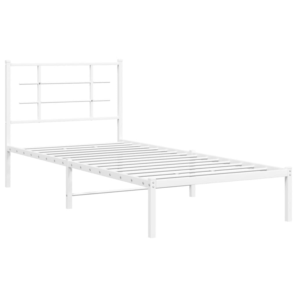 Fotelik dziecięcy z metalowym zagłówkiem, biały, 90 x 200 cm