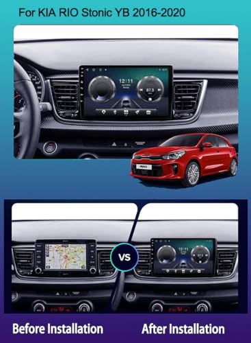 Car Stereo para KIA Rio Stonic YB 2016-2020 pantalla IPS táctil navegación GPS 2