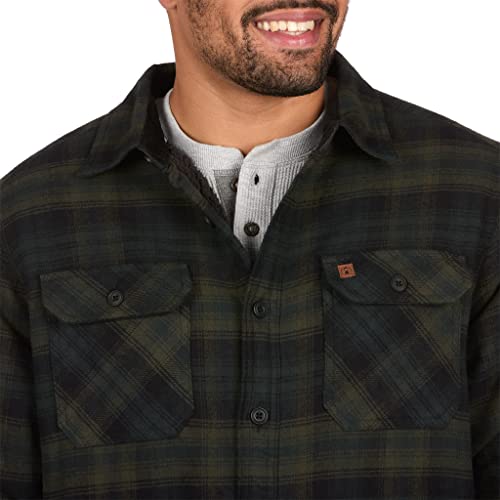 Coleman Sherpa Lined Yukon Flannel Shirt Jackets with Corduroy Trim Red/Charcoal Large4