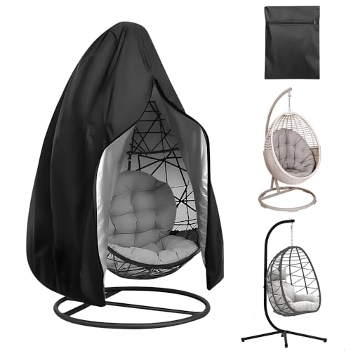 yotutun Housse de Chaise Suspendue, Housse Oeuf Suspendu Extérieur, 210D Oxford Housse de Fauteuil Suspendu de Jardin, Bâche de Chaise à œufs Imperméable...