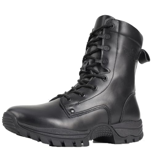 GUREITOJP] メンズ ミリタリーブーツ 本革靴 編み上げ タクティカル