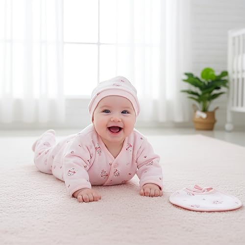 Image of Presents New Born Baby Winter Wear Printed Baby Clothes 5Pcs Sets 100% Cotton Boys Girls Unisex Baby Cotton /Winter or Flannel Suit Infant Clothes
