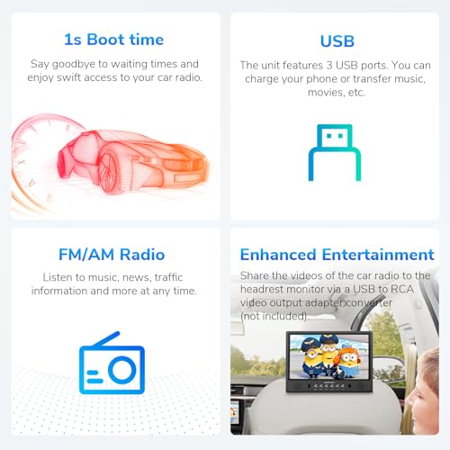 Eonon 7 Zoll für BMW 5 E39 (1995-2002) Android 13 2+32GB GPS CarPlay Android Auto WiFi USB EQ Bluetooth Bildschirmspiegelung SWC Autoradio-Unterstützung Rückfahrkamera Autoradio E39A13