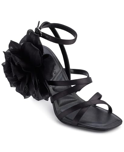 KARL LAGERFELD Women's Caela Strappy Dress Heel with Flower Detail Pump - Main Image