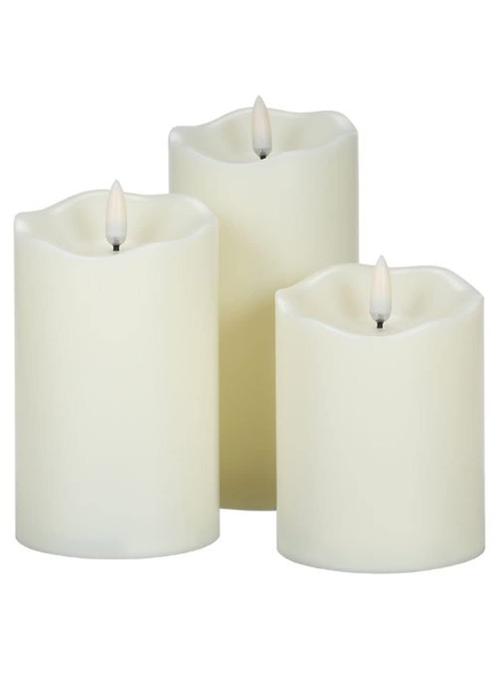 Dubai Gallery3-Piece Flameless Led Candle Set With Remote Control White