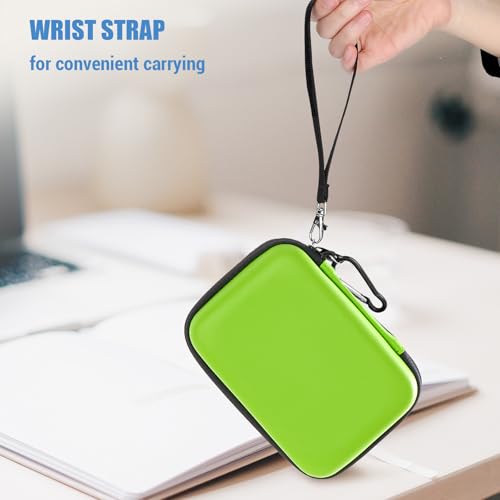 Image of ProCase External Hard Drive Travel Case for 2.5 inch HDD /SSD -Green | Fits Seagate Portable, Samsung T9, WD Elements, My Passport, Toshiba Canvio Basics, 1TB-5TB Drives, USB 3.0 HDD /SSD Storage