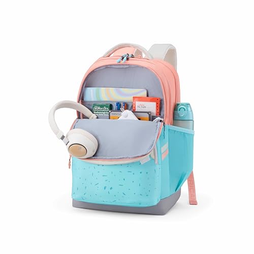 Image of American Tourister Banger | 36 Ltrs | 3 Compartments | Bottle Pocket | Ergonomic Padded Back Panel & Shoulder Straps | School Backpack for Boys & Girls | 1 Year International Warranty | Coral /Mint