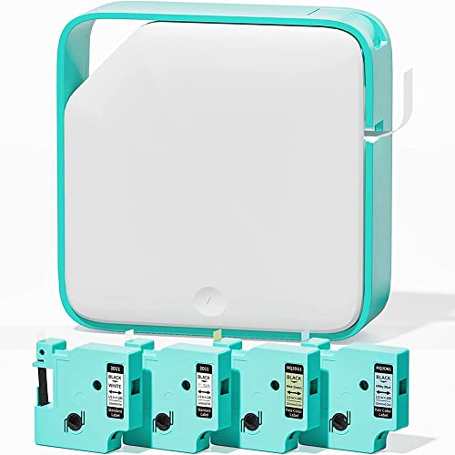 Begchy Rotuladoras, Rotuladora Bluetooth D1600, Rotuladora con Cinta de 4 Colores, Office School, Impresora Recargable A