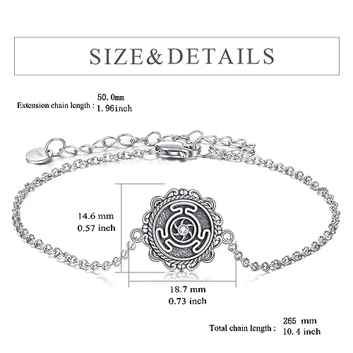 Image of CRMAD Moonstone Moon /star /daisy /turquoise /rose flower /cat /Hecate /airplane /pearl /Chakra /rose pearl /butterfly /wave /starfish Anklet for Women Sterling Silver Anklet Irish Jewelry