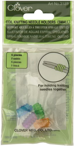Clover Needlecrafts Small Coil Knitting Needle Holder 5 Pack 3123 (3-Pack)