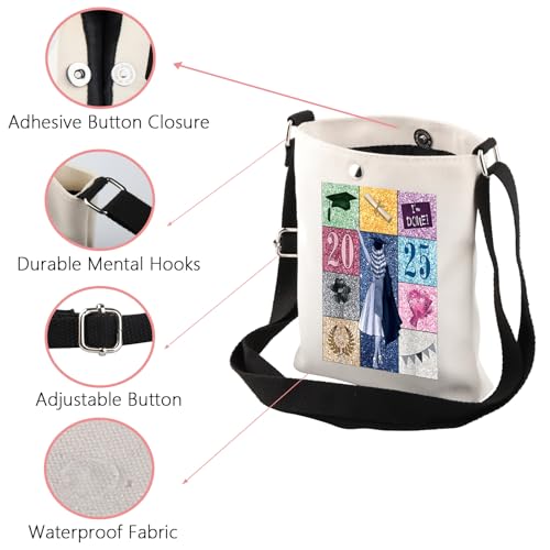 WSNANG Senior Graduation Gift for Her Senior 2025 Grad Tote Bag College Graduate Gifts 2025 Senior Graduate Shoulder Bag4