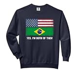 Usa Brazil Brazilian American Flag Dual Citizen Citizenship Comfort Colors Adult Sweatshirt