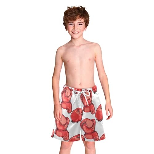 visesunny Summer Boy's Beach Shorts Boxing Gloves Pattern Quick Dry Swim Trunks Baby Boy Bathing Suit2