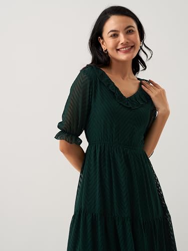 Image of AASK Dress for Women One Piece Kurta Set Tops Knee-Length Fit And Flare Dresses