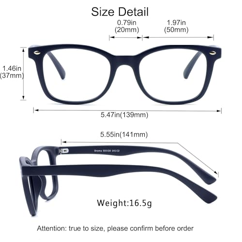 Image of YEIN Blue Light Blocking Glasses, Photochromic Blue Sunglasses, Computer Reading Glasses, TV Glasses for Women /Men(Navy,+2.25 Magnification)
