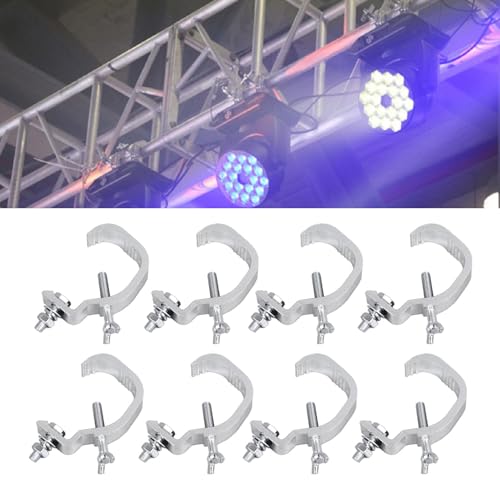 Abrazaderas de Luz de Escenario, Aleación de Aluminio, Gancho Tipo C, 30-52mm, para Iluminación DJ, Luces Par, Focos, 10 Unidades
