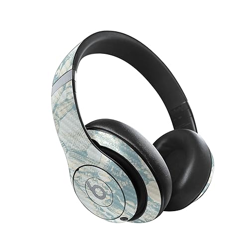 Image of MightySkins Carbon Fiber Skin Compatible with Beats Studio Pro - Blue Seashells | Protective, Durable Textured Carbon Fiber Finish | Easy to Apply