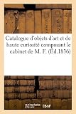  Catalogue d\'objets d\'art et de haute curiosité composant le cabinet de M. F.