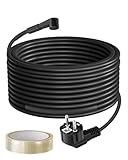 WILAWELS 6 m Heizkabel 230V mit Thermostat, 17W/M Frostschutz Heizband, IPX7 Wasserdicht, für Kupferrohre, Metall- und Kunststoffrohre, Automatische Ein-Ausschaltung ZB06HCD06