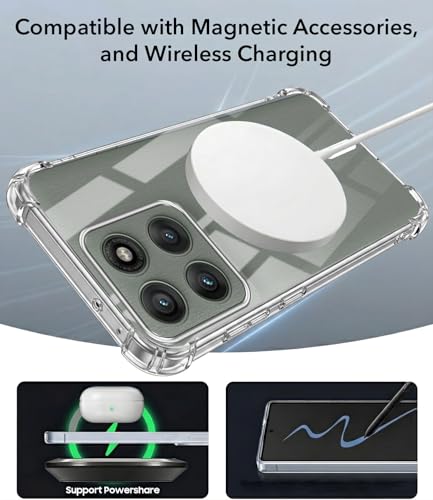 Image of Jkobi Shockproof Crystal-Clear Back Cover for Motorola Moto Edge 60 Pro (Magsafe Wireless Support | Drop & Camera Protection | Hard Polycarbonate)