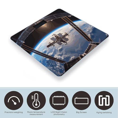 Báscula Digital de Baño con Diseño Estación Espacial miniatura 3