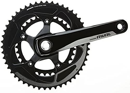 Sram Road, Corona E Guarnitura Bicicletta Rival 22 Yaw, Nero (Schwarz - Schwarz), Standard