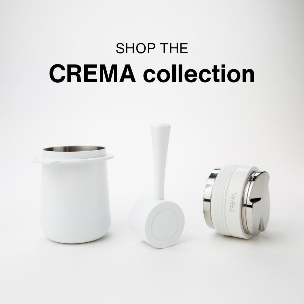 CREMA Coffee Products 59mm Hand Tamper & Coffee Distributor | Compatible with Flair Pro and Pro 2 Portafilter | Double-Sided, Adjustable Depth Tool | Made with Durable 304 Stainless Steel | Silver