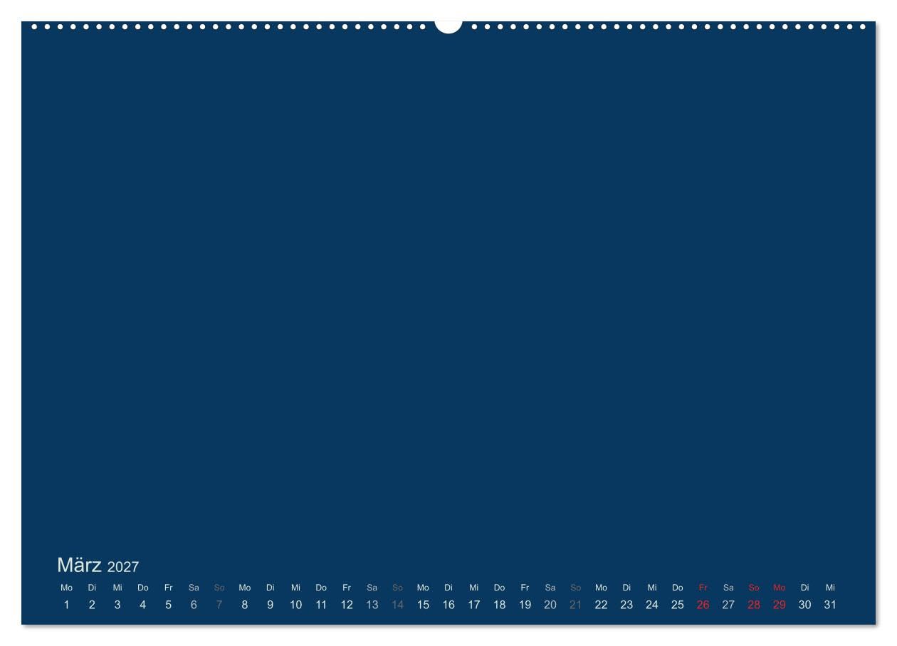 CALVENDO - Bastelkalender - Dunkelblau (Wandkalender 2027 DIN A2 quer), Monatskalender: Bastelkalender - Dunkelblau