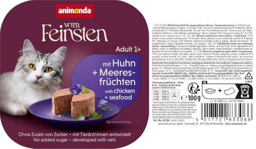 animonda vom Feinsten Katzenfutter mit Huhn + Meeresfrüchten (32 x 100g)
