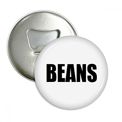 Cadeau argent haricots décapsulateur frigo rond lot de 3