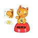 Solar Cat Bobble Shaking Head Dancing Toy Cat Figurine Statue Car Dash Board Lucky Cat Shaking Dancing Ornaments Statues for Car Home Offices Vehicle Decoration (Yellow)